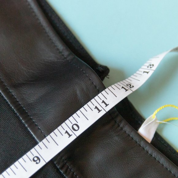 NEW BCBGeneration Black Faux Leather Trim Pull On High Rise Pants Size US 10 - Picture 8 of 10